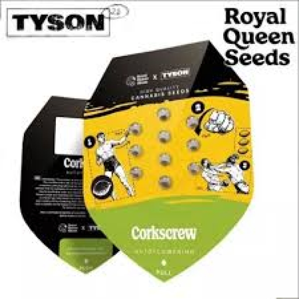 Royal Queen Seeds x TYSON Corkscrew Auto Feminised Cannabis Seeds. Royal Queen Seeds x TYSON Corkscrew Auto Feminised Cannabis Seeds.