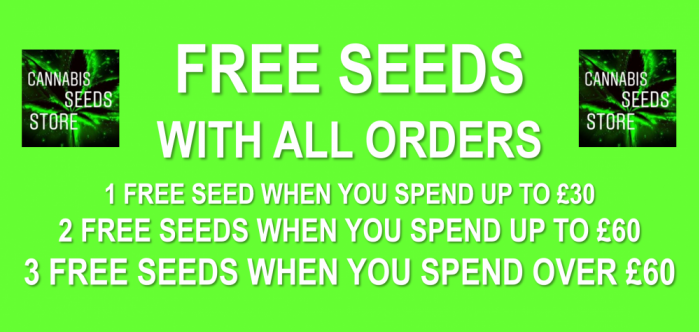 Free Seeds with every Order - Cannabis Seeds Store